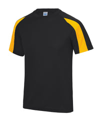 AWDis Contrast Cool T - Jet Black/Gold
