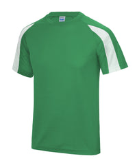AWDis Contrast Cool T - Kelly Green/Arctic White