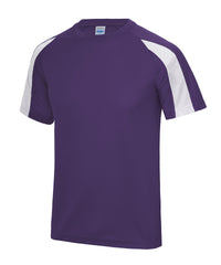 AWDis Contrast Cool T - Purple/Arctic White