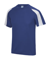 AWDis Contrast Cool T - Royal Blue/Arctic White