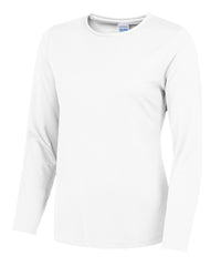 AWDis Women's Long Sleeve Cool T - Arctic White