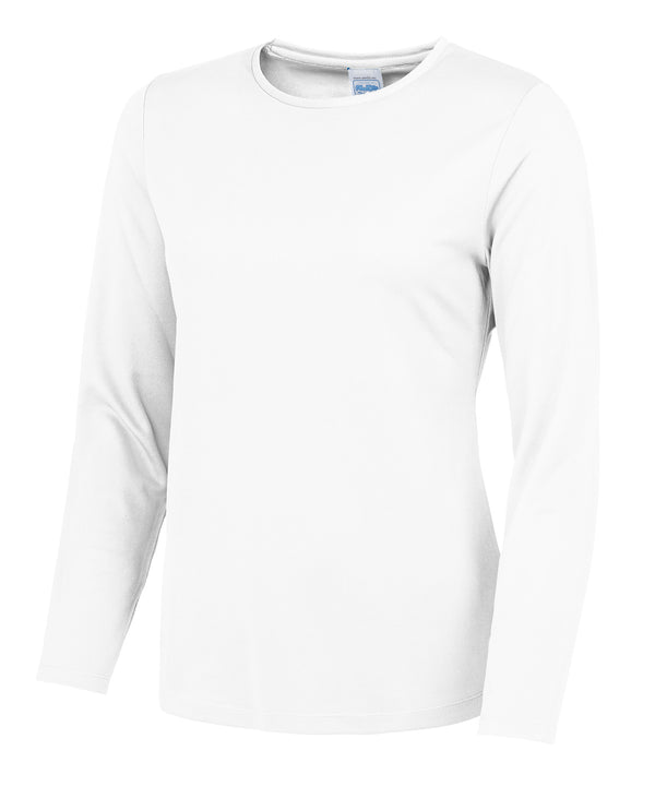 AWDis Women's Long Sleeve Cool T - Arctic White