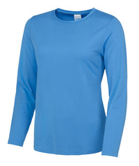 AWDis Women's Long Sleeve Cool T - Sapphire Blue