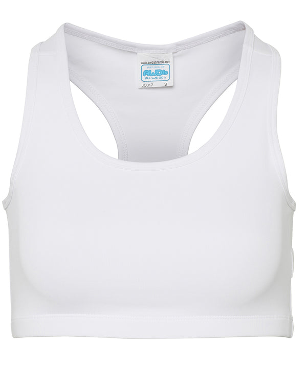 AWDis Women's Cool Sports Crop Top - Arctic White