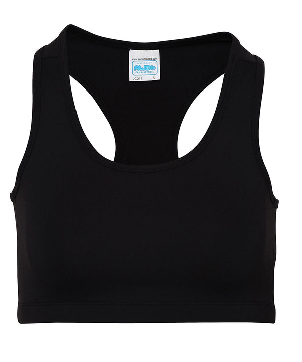 AWDis Women's Cool Sports Crop Top - Jet Black*
