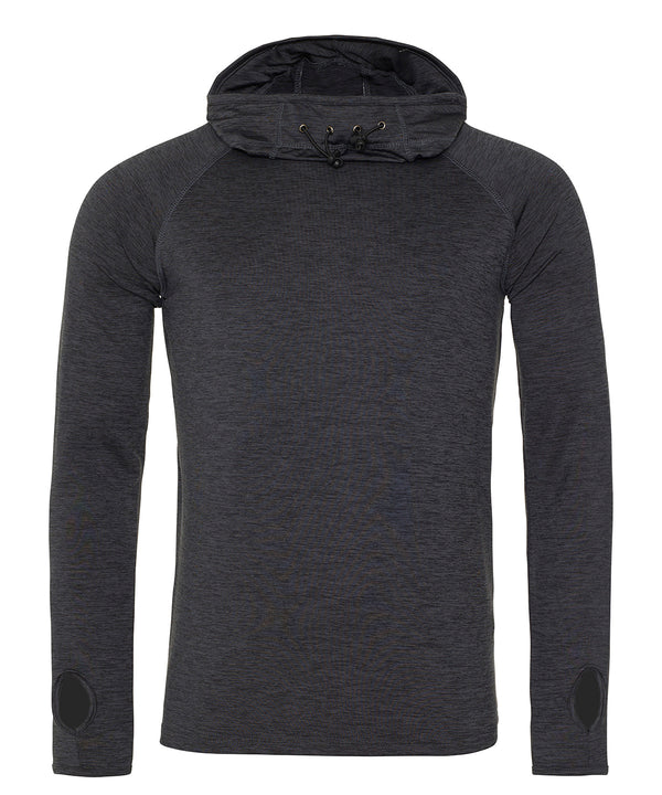 AWDis Cool Cowl Neck Top - Black Slate Melange