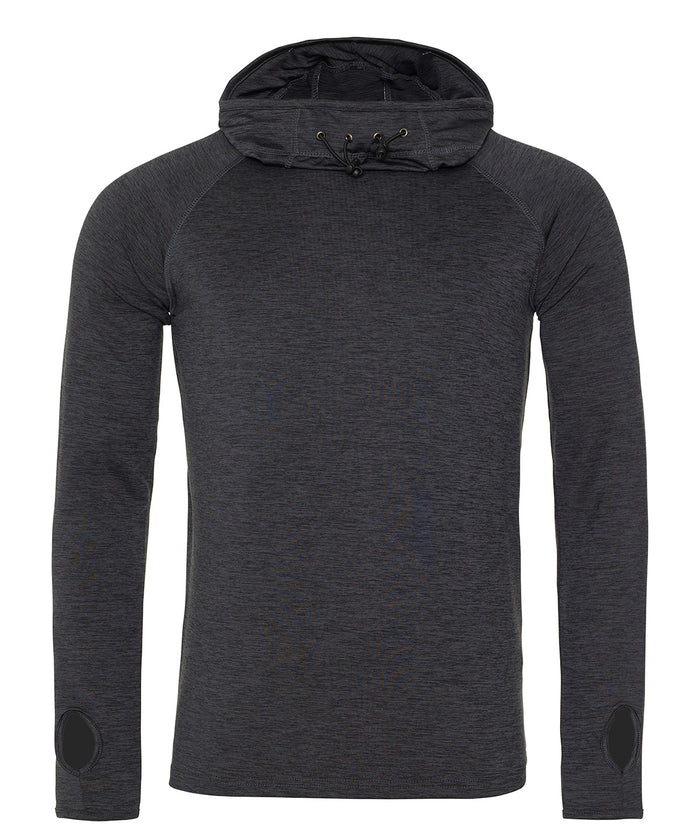 AWDis Cool Cowl Neck Top - Black Slate Melange
