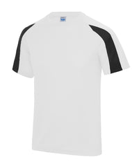 AWDis Kids Contrast Cool T - Arctic White/Jet Black