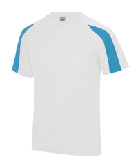 AWDis Kids Contrast Cool T - Arctic White/Sapphire Blue