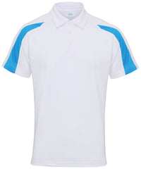 AWDis Contrast Cool Polo - Arctic White/Sapphire Blue