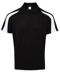 AWDis Contrast Cool Polo - Jet Black/Arctic White