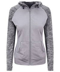 AWDis Women's Cool Contrast Zoodie - Grey/Grey Melange