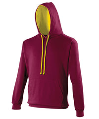 AWDis Varsity Hoodie - Burgundy/Gold