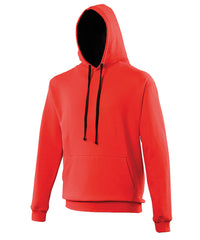 AWDis Varsity Hoodie - Fire Red/Jet Black*