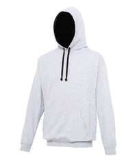 AWDis Varsity Hoodie - Heather Grey/Jet Black