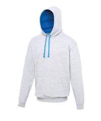 AWDis Varsity Hoodie - Heather Grey/Sapphire Blue