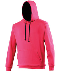 AWDis Varsity Hoodie - Hot Pink/French Navy*