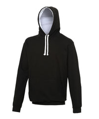 AWDis Varsity Hoodie - Jet Black/Arctic White