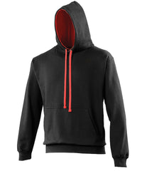 AWDis Varsity Hoodie - Jet Black/Fire Red*†△