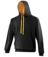 AWDis Varsity Hoodie - Jet Black/Gold†*