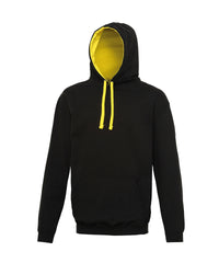 AWDis Varsity Hoodie - Jet Black/Sun Yellow