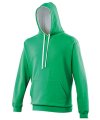 AWDis Varsity Hoodie - Kelly Green/Arctic White