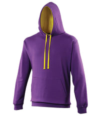 AWDis Varsity Hoodie - Purple/Sun Yellow*