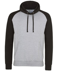 AWDis Baseball Hoodie - Heather Grey/Jet Black