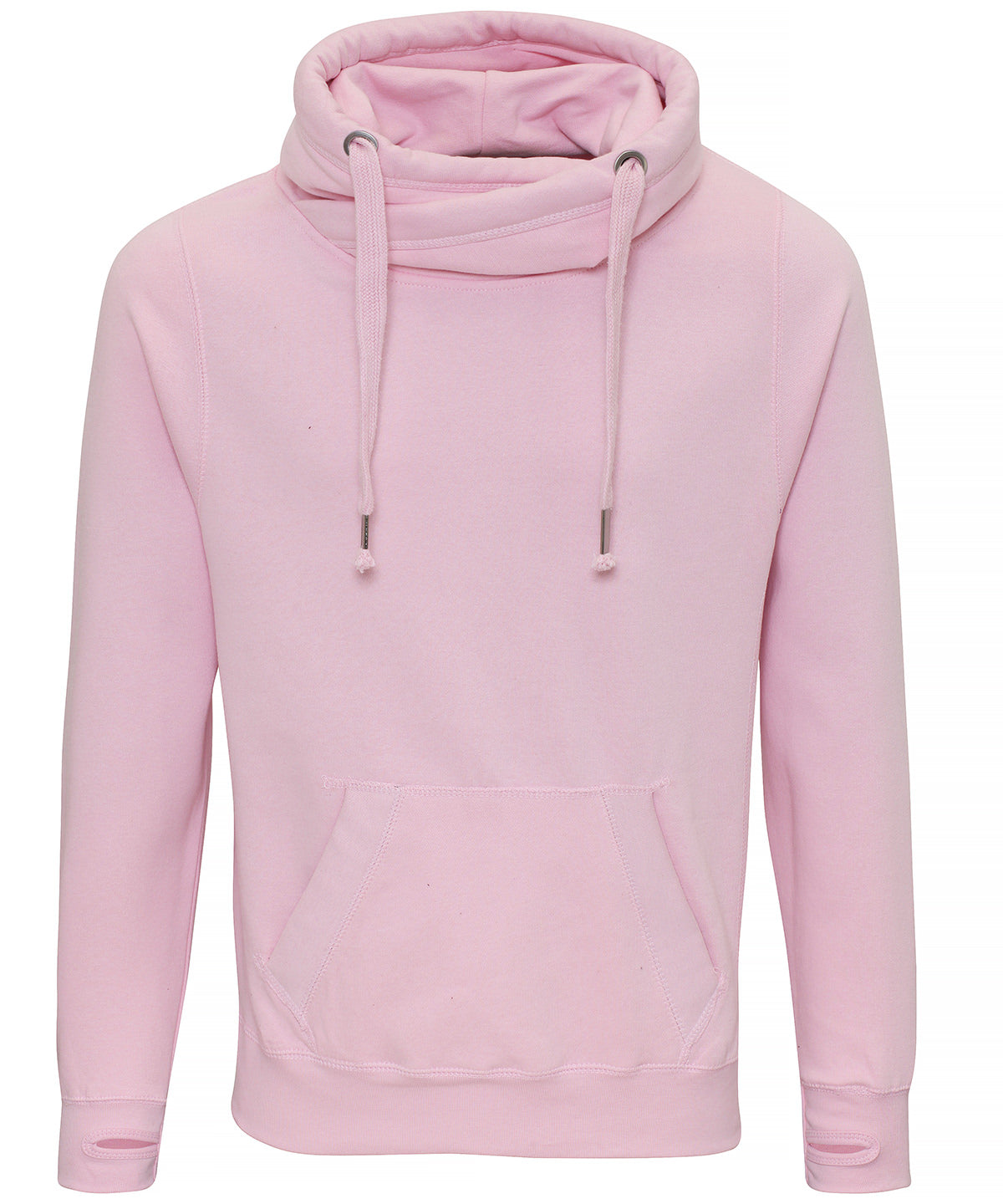 AWDis Cross Neck Hoodie - Baby Pink