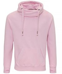 AWDis Cross Neck Hoodie - Baby Pink