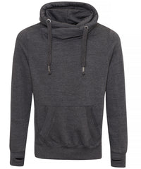 AWDis Cross Neck Hoodie - Charcoal