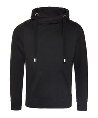 AWDis Cross Neck Hoodie - Jet Black