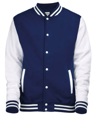 AWDis Varsity Jacket - Oxford Navy/White*