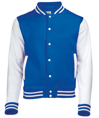 AWDis Varsity Jacket - Royal Blue/White