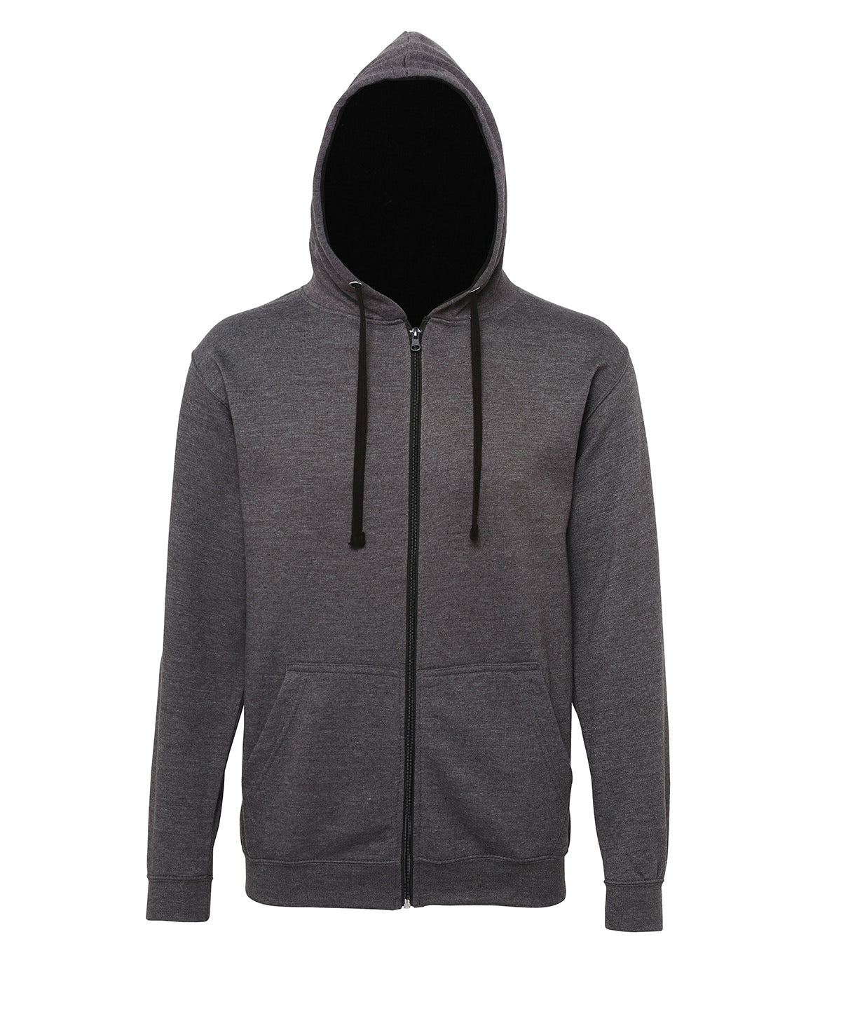 AWDis Varsity Zoodie - Charcoal/Jet Black
