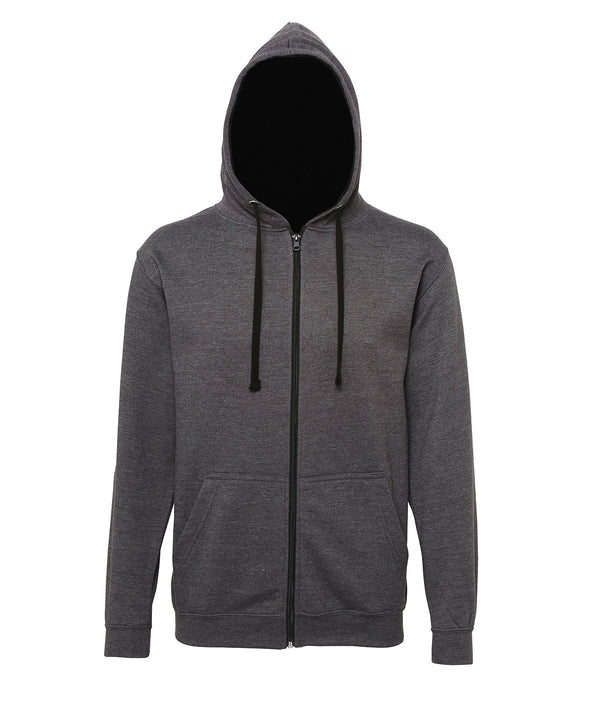 AWDis Varsity Zoodie - Charcoal/Jet Black