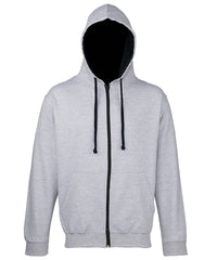 AWDis Varsity Zoodie - Heather Grey/French Navy
