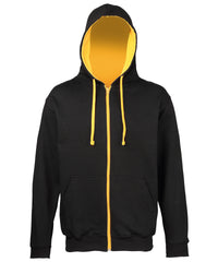 AWDis Varsity Zoodie - Jet Black/Gold