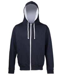 AWDis Varsity Zoodie - New French Navy/Heather Grey