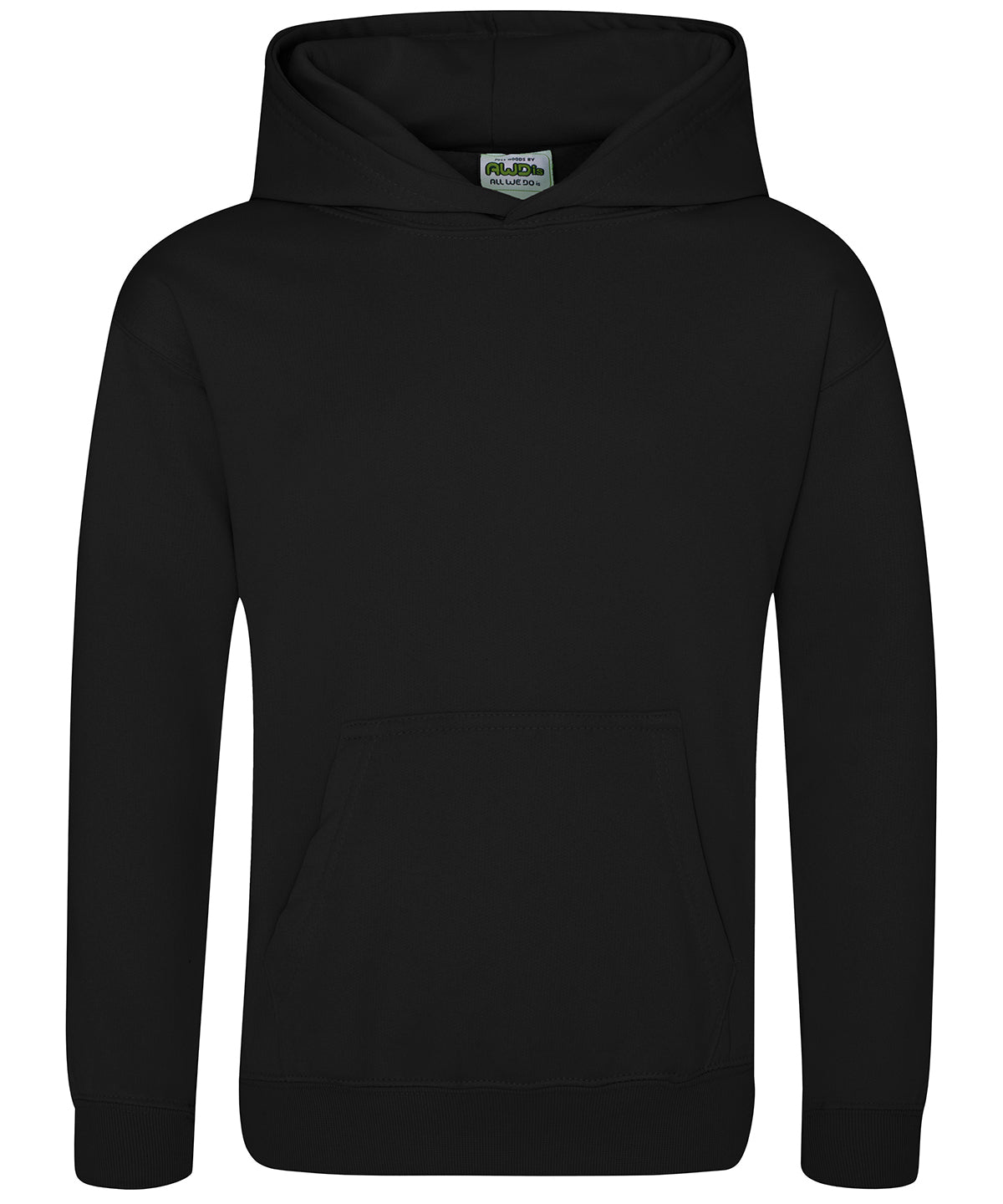 AWDis Kids Sports Polyester Hoodie - Jet Black