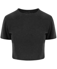Awdisjustts Women's Triblend Cropped T - Heather Black