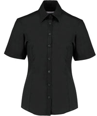 Kustom Kit Business Blouse Short-sleeved (tailored Fit) - Black*