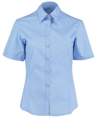 Kustom Kit Business Blouse Short-sleeved (tailored Fit) - Light Blue*