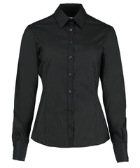 Kustom Kit Business Blouse Long-sleeved (tailored Fit) - Black*