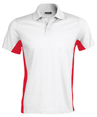 Kariban Flags Short Sleeve Bi-colour Polo Shirt - White/Red