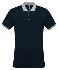 Kariban Two-tone Piqué Polo Shirt - Navy/Oxford Grey