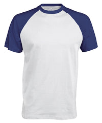 Kariban Baseball Short-sleeved Two-tone T-shirt - White/Royal