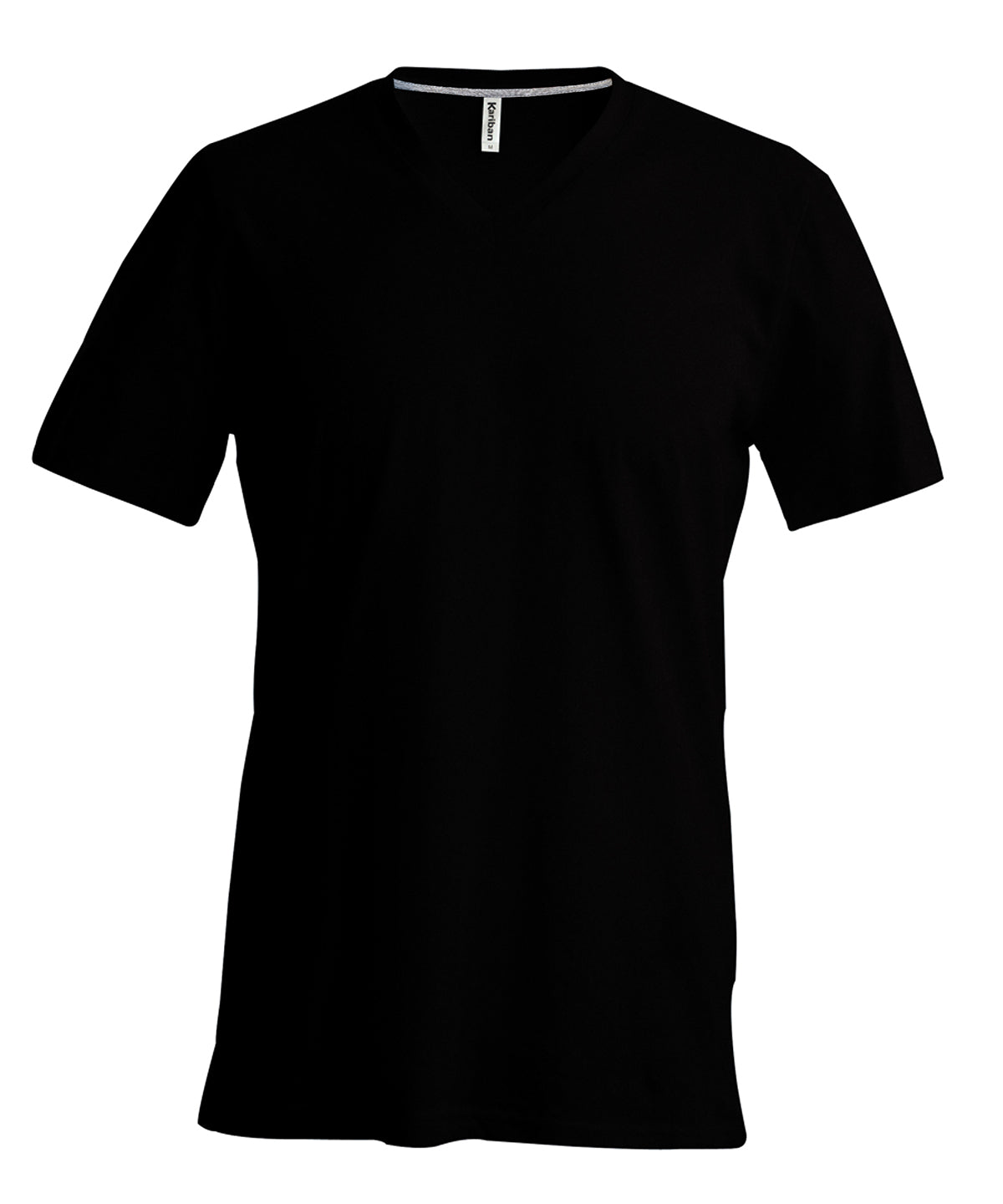 Kariban Men's Short-sleeved V-neck T-shirt - Black