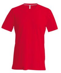 Kariban Men's Short-sleeved V-neck T-shirt - Red