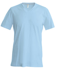 Kariban Men's Short-sleeved V-neck T-shirt - Sky Blue